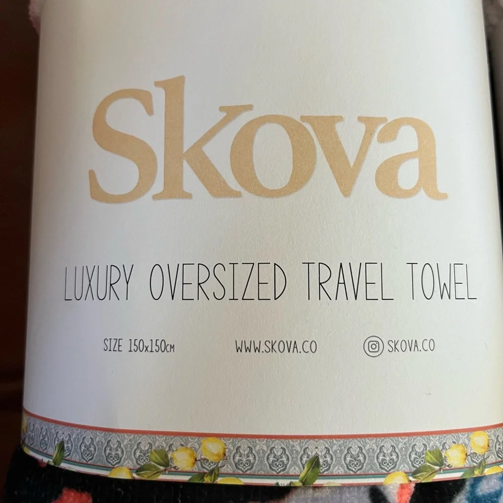 Skova's Turkish Oversized Travel Towel, beach pool travel yoga 59x59 inches